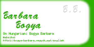 barbara bogya business card